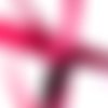 Ruban satin : rouge bordure bouclette largeur 10mm longueur 100cm