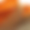 Ruban polyester : orange/blanc zigzag largeur 25mm longueur (03)