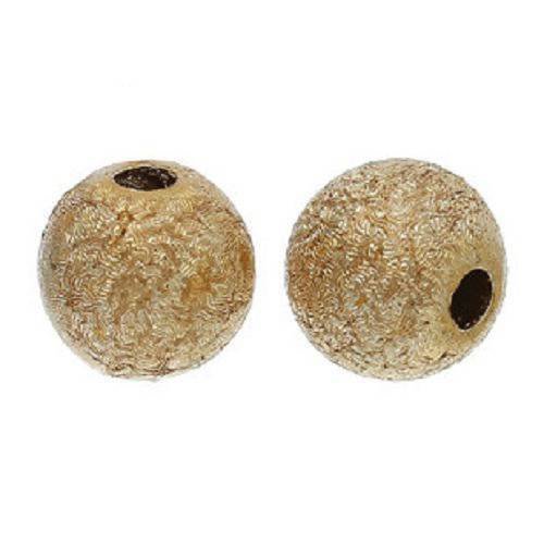 Perles acryliques : 50  rondes couleurs champagne  6mm