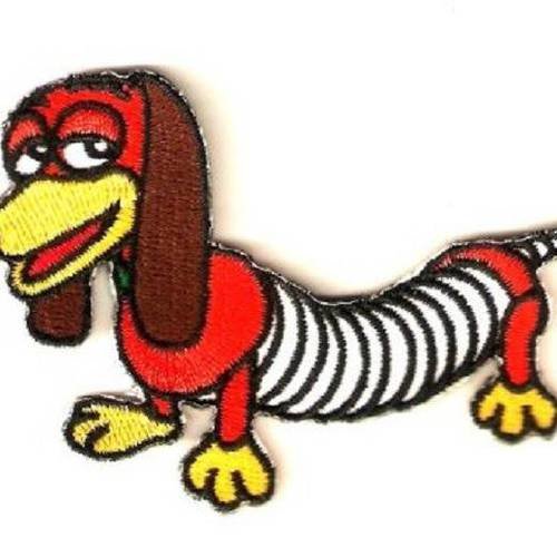 Applique tissu thermocollant : toy story slinky dog  85*60mm 