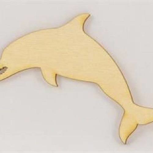 Applique en bois baltique : dauphin 10*4.5cm 