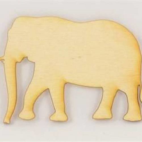 Applique en bois baltique : elephant 10*7cm 