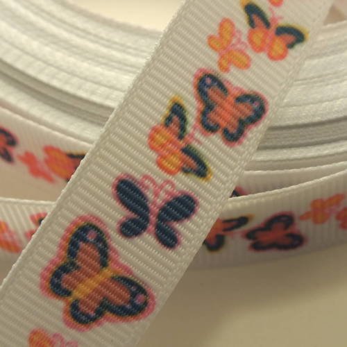 Ruban polyester : papillon largeur 15mm longueur 100cm (05)