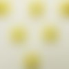 Lot 6 boutons : coccinelle jaune clair 13mm 