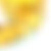 Ruban : jaune motif fleur largeur 25mm  longueur 100cm 
