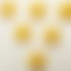 Lot 6 boutons : coccinelle jaune 13mm 