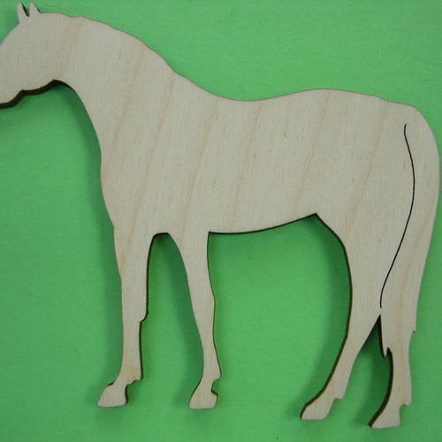 Applique en bois baltique contreplaque colle : cheval 9*7 cm 