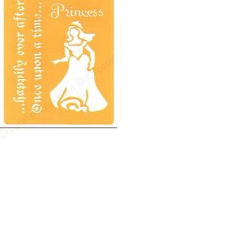 Pochoir vinyle jaune  23*18cm : princesse