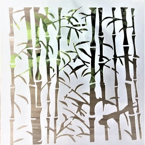Pochoir plastique 13*13cm : bambou