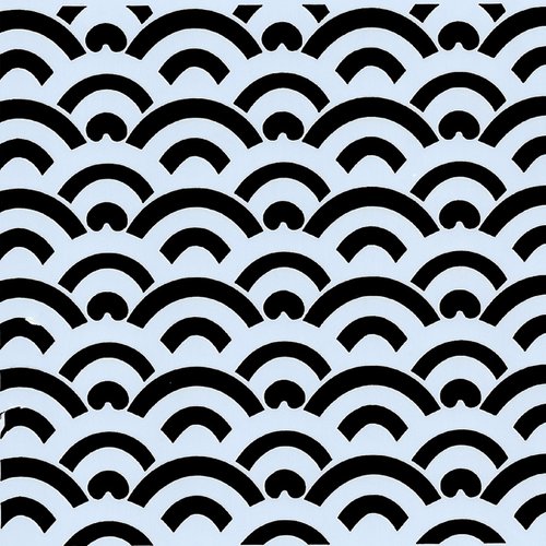 Pochoir plastique 13*13cm : motif fantaisie (10)