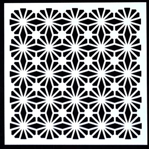 Pochoir plastique 13*13cm : motif fantaisie (25)
