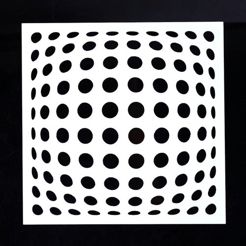 Pochoir plastique 13*13cm : ronds (07)