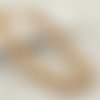Lot 20 perles bois :  ovales crème/marron 15*9mm (01)