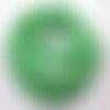 Lot 130 perles verre : rondes nacrées vert 6mm