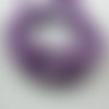 Lot 90 perles verre : rondes nacrées violet 8mm