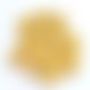 Lot 50 perles : rondes plaquées dorées pailletées 6mm