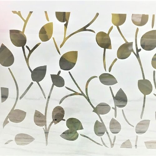 Pochoir plastique 13*13cm : feuilles (06)
