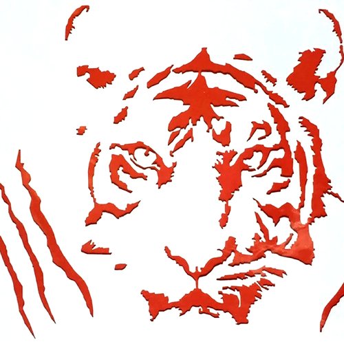 Pochoir plastique 26*18cm : tigre (03)
