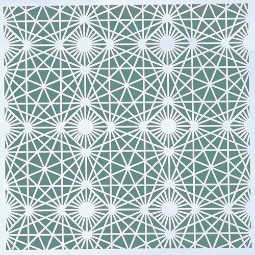 Pochoir plastique 13*13cm : motif fantaisie (17)