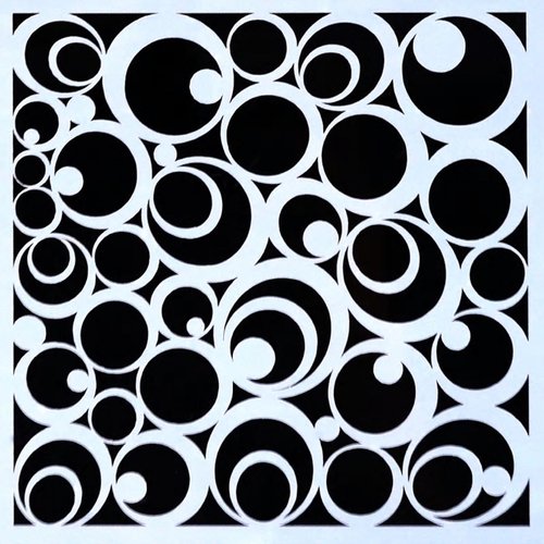 Pochoir plastique 13*13cm : motif fantaisie (13)