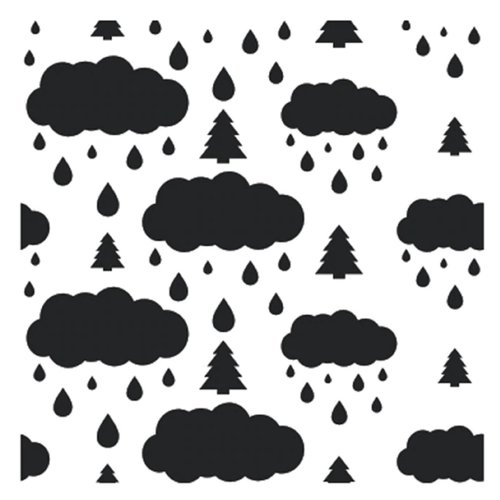 Pochoir plastique 13*13cm : nuage pluvieux