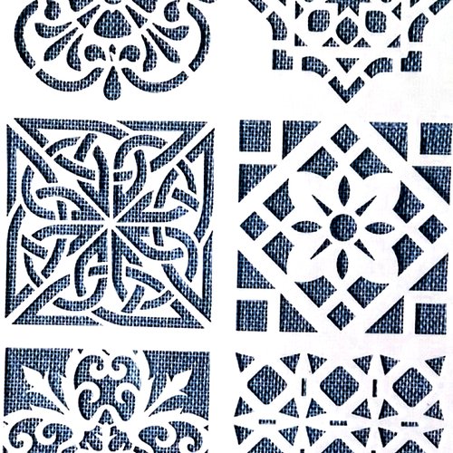 Pochoir plastique 26*18cm : motif antique (46)