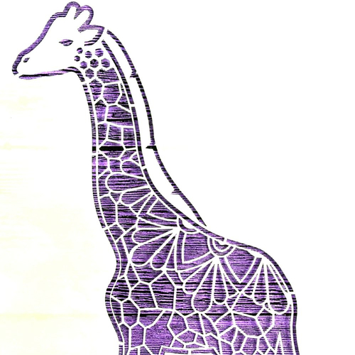 Pochoir plastique 30*21cm : girafe (01)