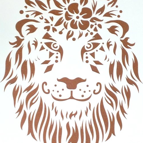 Pochoir plastique 30*21cm : lion (03)