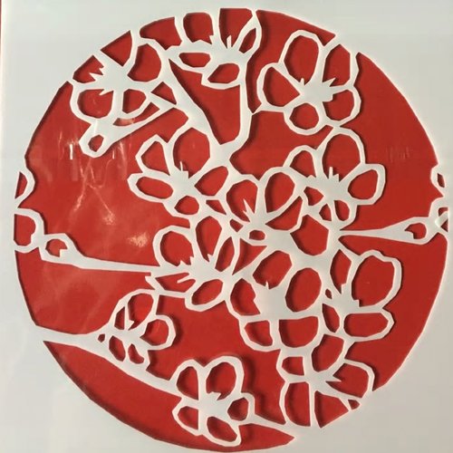 Pochoir plastique 13*13cm : fleur (14)