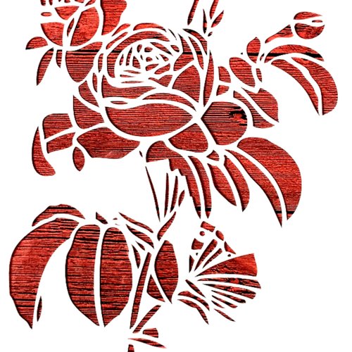 Pochoir plastique 30*21cm : fleur (64)