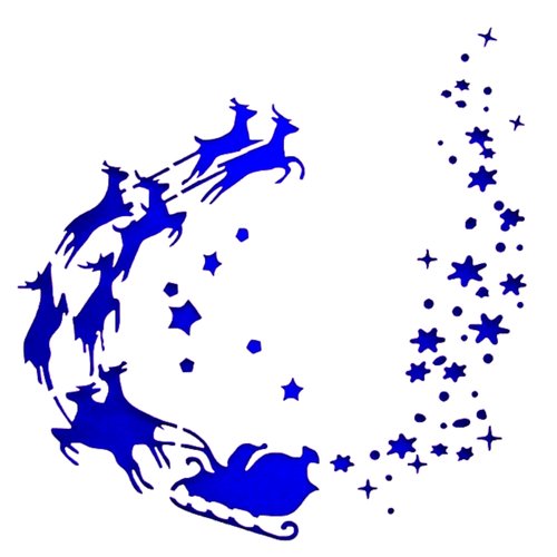 Pochoir plastique 13*13cm : noel (16)