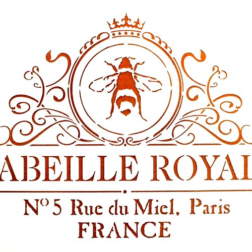 Pochoir plastique 30*21cm : l'abeille royale
