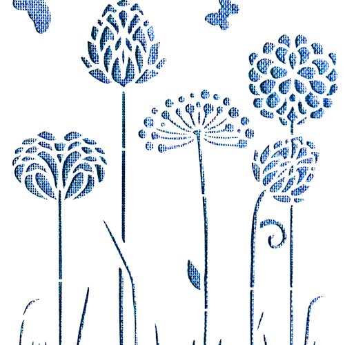 Pochoir plastique 30*21cm : fleur (74)