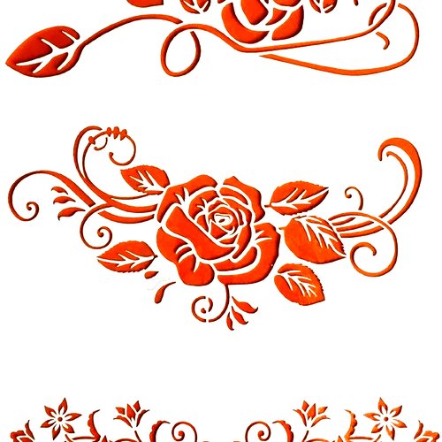 Pochoir plastique 30*21cm : fleur (76)