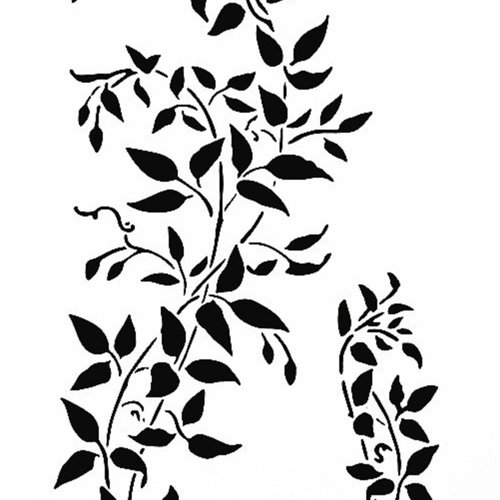 Pochoir plastique 30*21cm : feuilles (20)