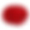 Perles acryliques : 100  coeurs rouges avec lettre noire 7*7mm (01)