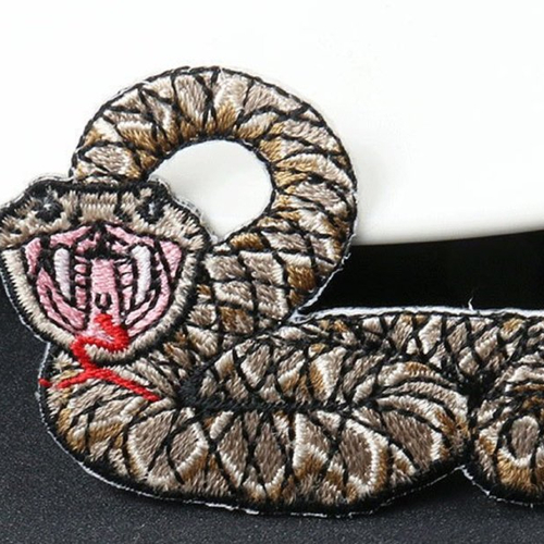 Applique tissu thermocollant : serpent 7*5cm (01)