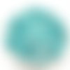 Lot 25 perles acryliques : rondes marbrées bleu turquoise/blanches 8mm (01)