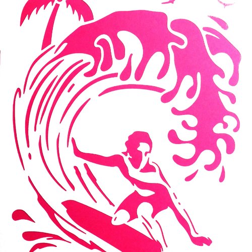 Pochoir plastique 30*21cm : surf (01)