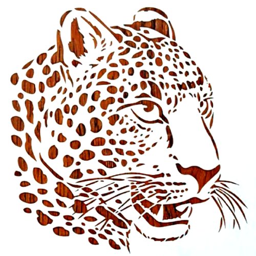 Pochoir plastique 30*21cm : léopard (02)