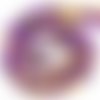 Lot 30 perles verres : rondes à facettes violette/jaune 8*6mm (21)