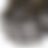 Perles acryliques : 100 rondes noires avec chiffres dorés 7mm