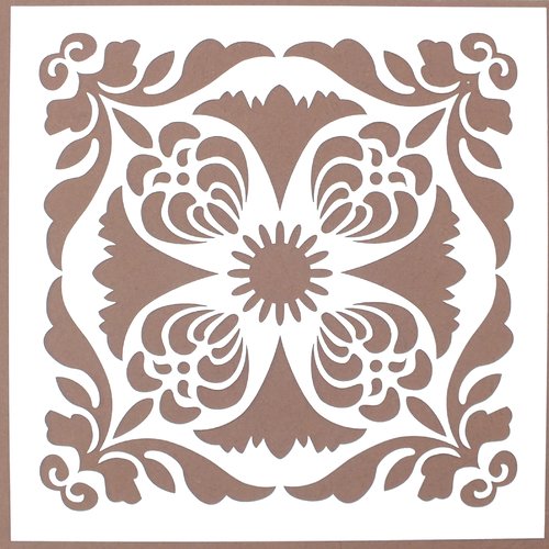 Pochoir plastique 20*20cm : motif fleur (28)