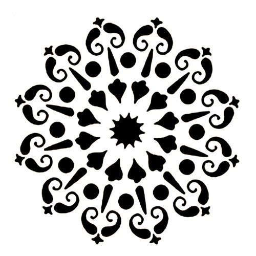Pochoir plastique 20*20cm : motif fantaisie (152)