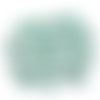 Lot 50 perles acryliques : losange turquoise/dorée 16*9mm