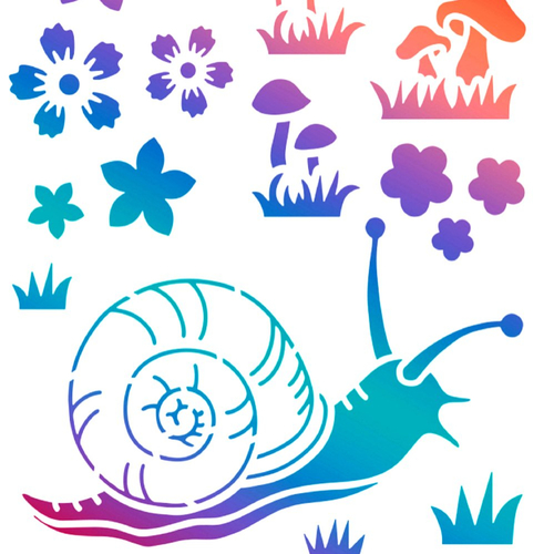 Pochoir plastique 30*21cm : escargot (01)