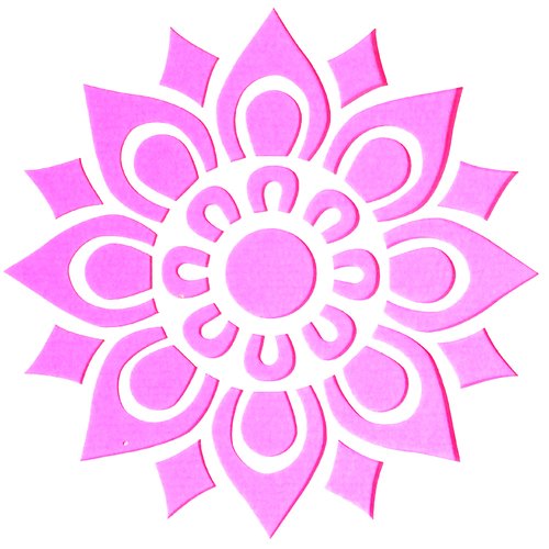 Pochoir plastique 13*13cm : motif fantaisie (156)