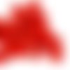 Perles acryliques : 100  coeurs rouges avec lettre noire 11.5*10mm (02)