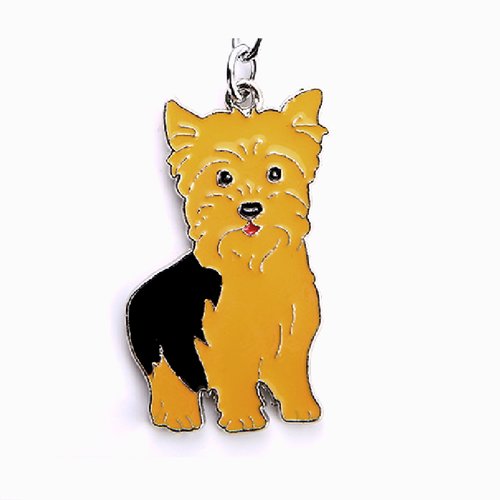 Breloque  metal argente : chien avec bélière 26*17mm (15)