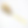 Ruban washi 15mm x 10 mètres blanc motif fleur dorée